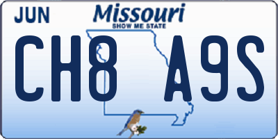 MO license plate CH8A9S