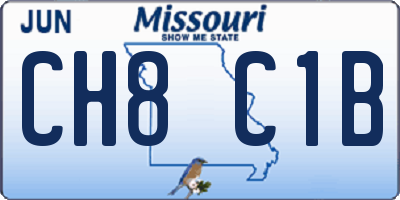MO license plate CH8C1B