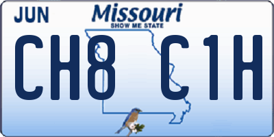 MO license plate CH8C1H