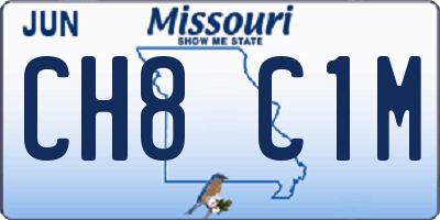 MO license plate CH8C1M