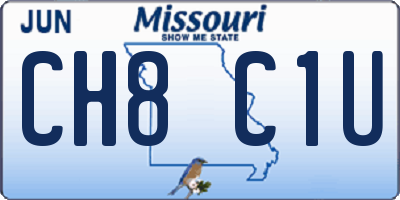MO license plate CH8C1U