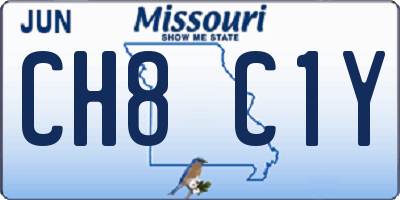 MO license plate CH8C1Y
