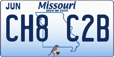 MO license plate CH8C2B