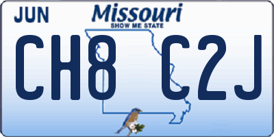 MO license plate CH8C2J