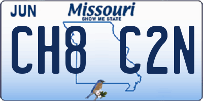 MO license plate CH8C2N