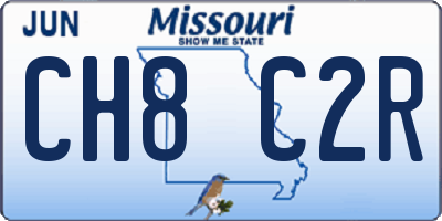 MO license plate CH8C2R