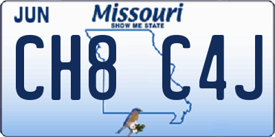 MO license plate CH8C4J