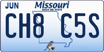 MO license plate CH8C5S