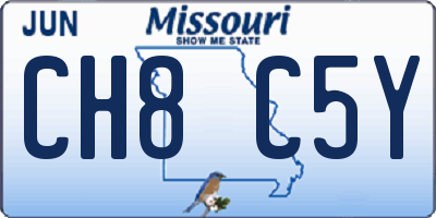 MO license plate CH8C5Y