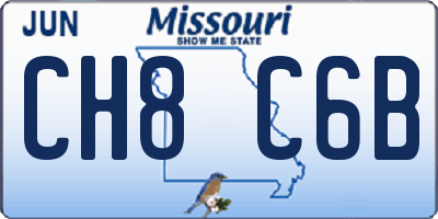 MO license plate CH8C6B