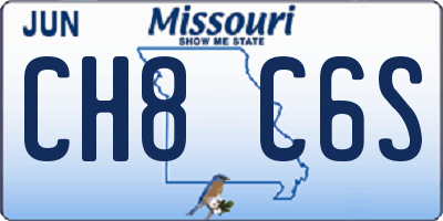 MO license plate CH8C6S