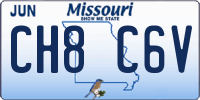MO license plate CH8C6V