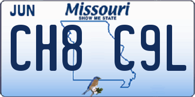 MO license plate CH8C9L