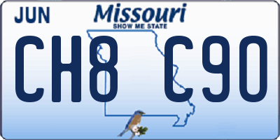 MO license plate CH8C9O