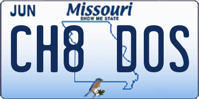 MO license plate CH8D0S