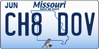 MO license plate CH8D0V