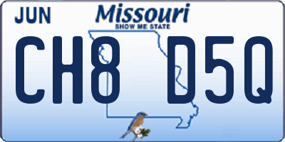 MO license plate CH8D5Q
