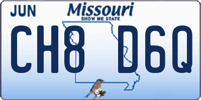 MO license plate CH8D6Q