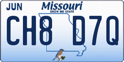 MO license plate CH8D7Q