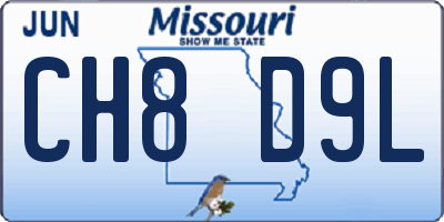 MO license plate CH8D9L