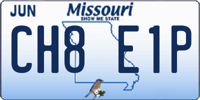 MO license plate CH8E1P