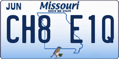 MO license plate CH8E1Q