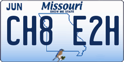 MO license plate CH8E2H