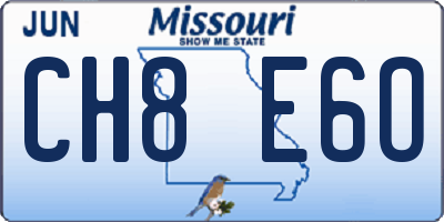 MO license plate CH8E6O