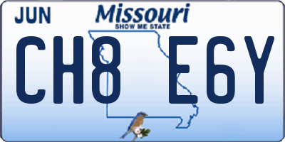 MO license plate CH8E6Y