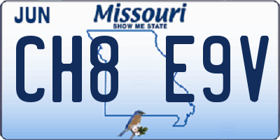MO license plate CH8E9V