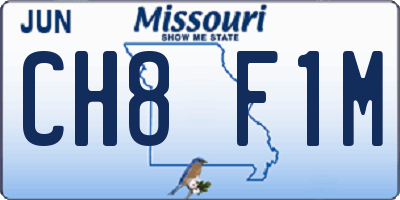 MO license plate CH8F1M