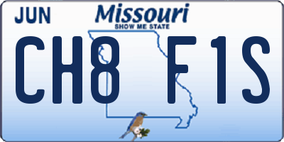 MO license plate CH8F1S