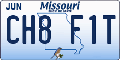 MO license plate CH8F1T