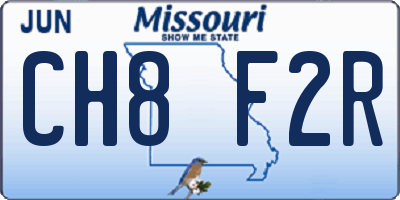 MO license plate CH8F2R