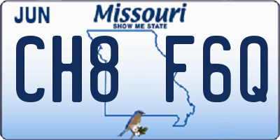 MO license plate CH8F6Q