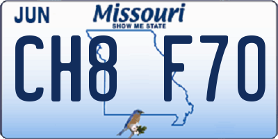 MO license plate CH8F7O