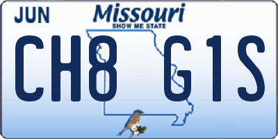 MO license plate CH8G1S