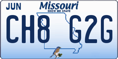 MO license plate CH8G2G