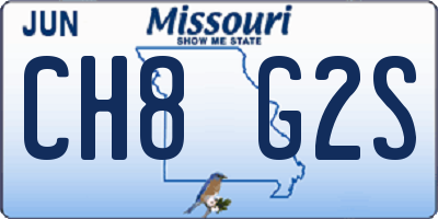 MO license plate CH8G2S