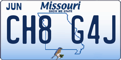 MO license plate CH8G4J
