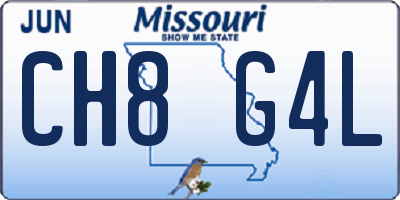 MO license plate CH8G4L