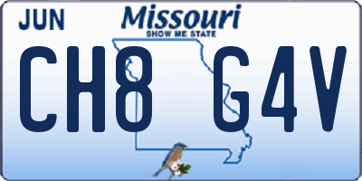 MO license plate CH8G4V