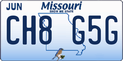 MO license plate CH8G5G