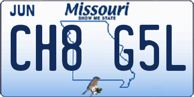 MO license plate CH8G5L