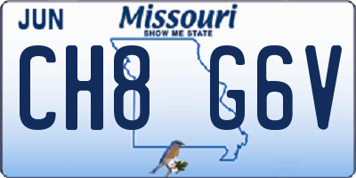 MO license plate CH8G6V