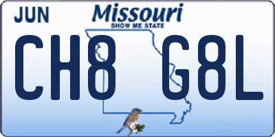 MO license plate CH8G8L
