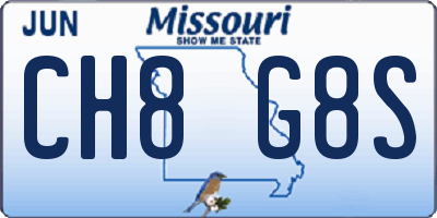 MO license plate CH8G8S