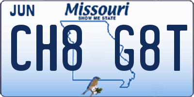 MO license plate CH8G8T