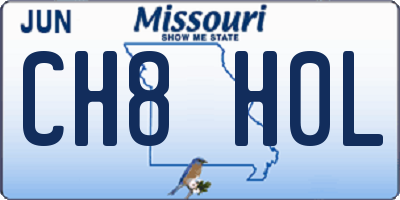 MO license plate CH8H0L