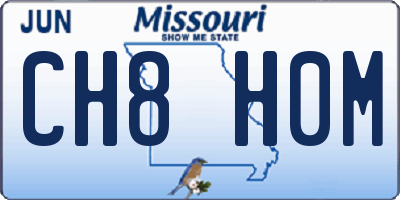 MO license plate CH8H0M